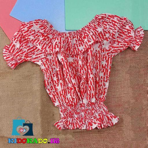 شومیز دخترانه یقه دلبری - جنس بوگاتی- سایزبندی 35-40-45-50-55-60-65